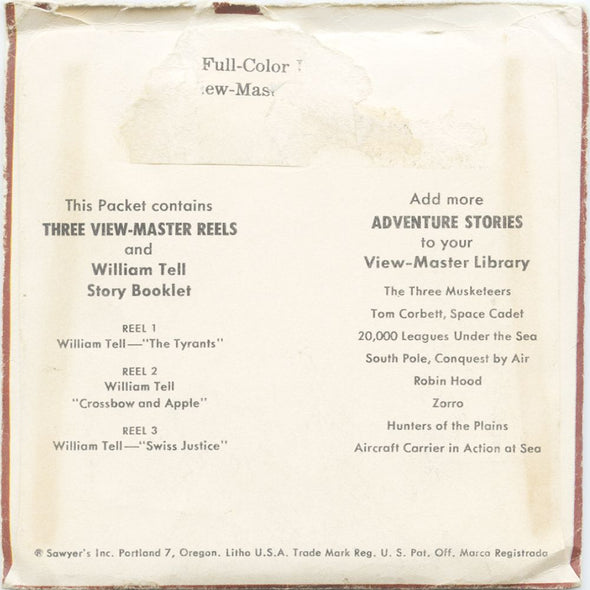 10 ANDREW - William Tell - View-Master 3 Reel Economy Packet - vintage - B430-S4 Packet 3dstereo 