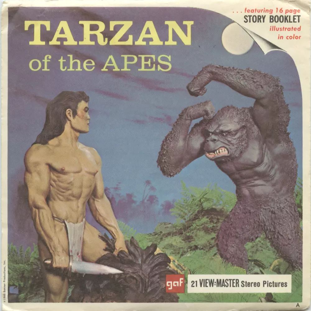 Topps2013 ジーター 3Dカード 美品 Tarzan of the Apes - View-Master 3 Reel Packet - vintage
