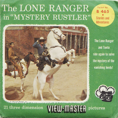 The Lone Ranger in "Mystery Rustler" - View-Master 3 Reel Packet - vintage - B465-S4 Packet 3dstereo 