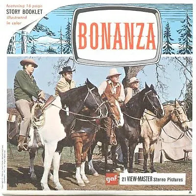 1 ANDREW - Bonanza - View-Master 3 Reel Packet - 1960s - vintage - (B471-G1A) Packet 3dstereo 