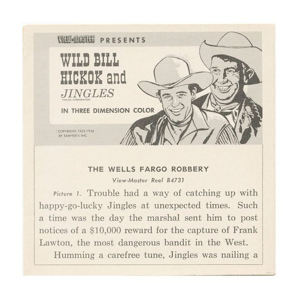 10 ANDREW - Wild Bill Hickok - View-Master 3 Reel Economy Packet - vintage - B473-S4 Packet 3dstereo 