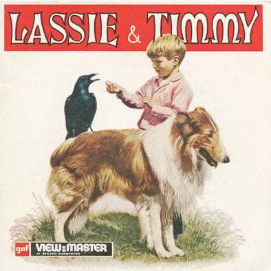 5 ANDREW - Lassie & Timmy - View-Master 3 Reel Packet - vintage - B474-D-BG5 Packet 3dstereo 