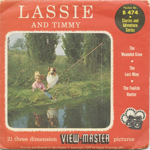 5 ANDREW - Lassie and Timmy - View-Master 3 Reel Packet - vintage - B474-S4 Packet 3dstereo 