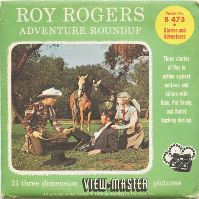 5 ANDREW - Roy Rogers - Adventure Roundup - View-Master 3 Reel Packet - vintage - B475-S4 Packet 3dstereo 