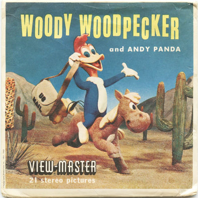 5 ANDREW - Woody Woodpecker and Andy Panda - View-Master 3 Reel Packet - vintage - B510-S5 Packet 3dstereo 