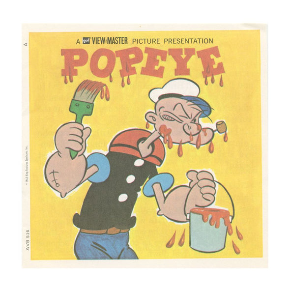 9 ANDREW - Popeye - View-Master 3 Reel Economy Packet - vintage - B516-G3A Packet 3Dstereo 