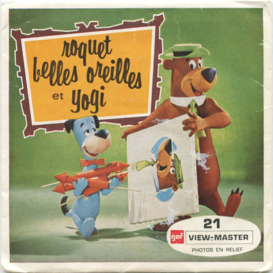 7 ANDREW - Roquet Belles Oreilles et Yogi - View-Master 3 Reel Packet - 1960 - vintage - B512F-BG1 Packet 3dstereo 