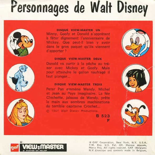 5 ANDREW - Personnages de Walt Disney - View-Master 3 Reel Packet - vintage - B523F-BG1 Packet 3dstereo 