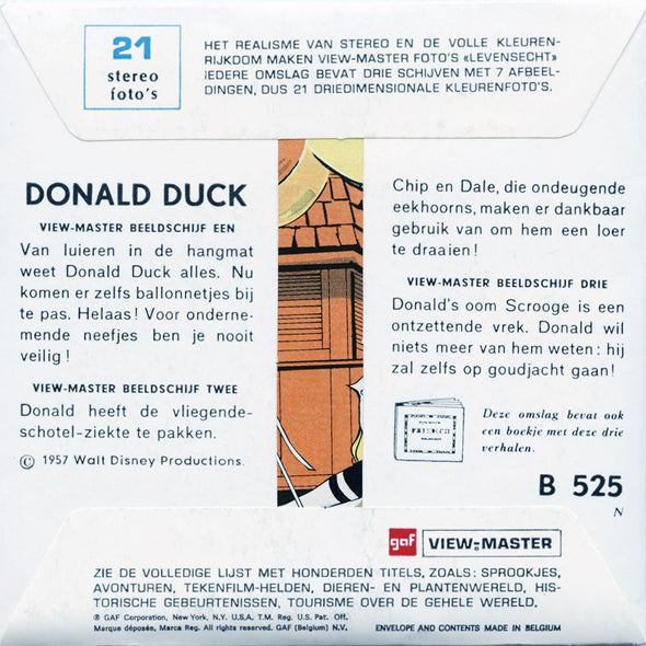 5 ANDREW - Donald Duck - View-Master 3 Reel Packet - vintage - B525N-BG1 Packet 3dstereo 