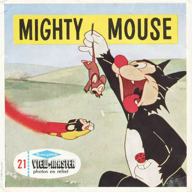 5 ANDREW - Mighty Mouse - View-Master 3 Reel Packet - vintage - B526F-BS6 Packet 3dstereo 