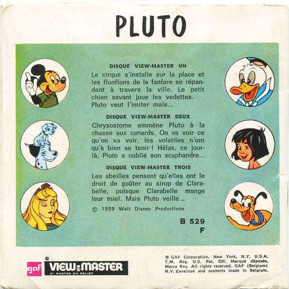 5 ANDREW - Pluto - View-Master 3 Reel Packet - 1959 - vintage - B529-F-BG3 Packet 3dstereo 