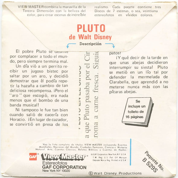 10 ANDREW - Pluto - View-Master 3 Reel Economy Packet - vintage - B529S-G6A Packet 3dstereo 