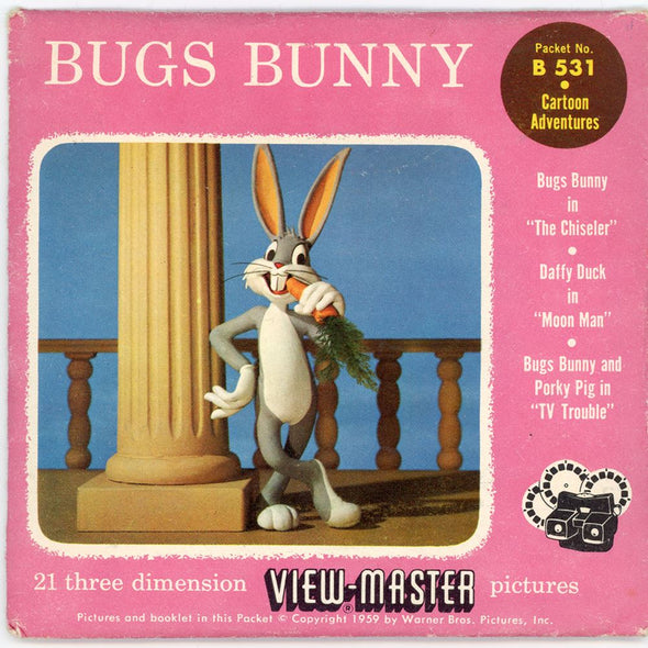 ANDREW - Bugs Bunny - View-Master 3 Reel Packet - vintage - B531-S4 Packet 3dstereo 