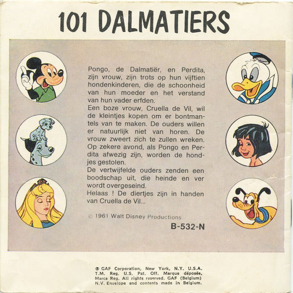 5 ANDREW - 101 Dalmatiërs - View-Master 3 Reel Packet - 1961 - vintage - B532-N-BG3 Packet 3dstereo 