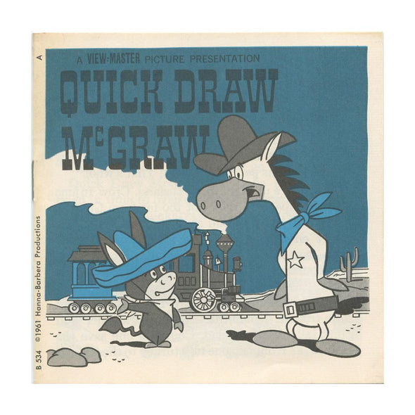 5 ANDREW - Quick-Draw McGraw - View-Master 3 Reel Packet - vintage - B534-G1A Packet 3dstereo 