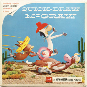 5 ANDREW - Quick-Draw McGraw - View-Master 3 Reel Packet - vintage - B534-G1A Packet 3dstereo 