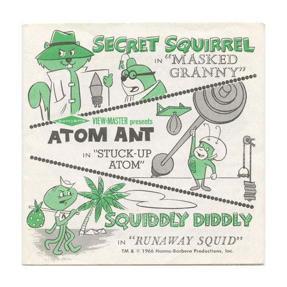 7 ANDREW - Secret Squirrel and Atom Ant - View-Master 3 Reel Packet - vintage - B535-S6A Packet 3dstereo 