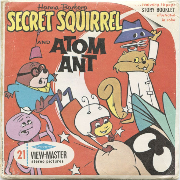 7 ANDREW - Secret Squirrel and Atom Ant - View-Master 3 Reel Packet - vintage - B535-S6A Packet 3dstereo 