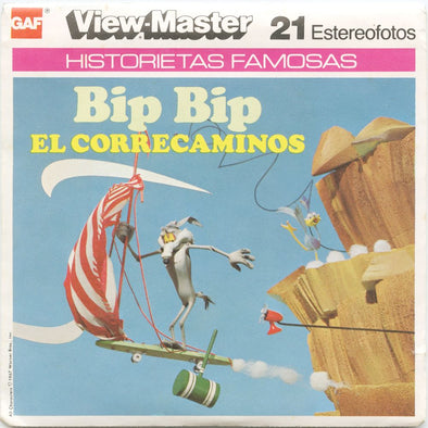 10 ANDREW - El Correcaminos - View-Master 3 Reel Economy Packet - vintage - B538S-G6 Packet 3dstereo 