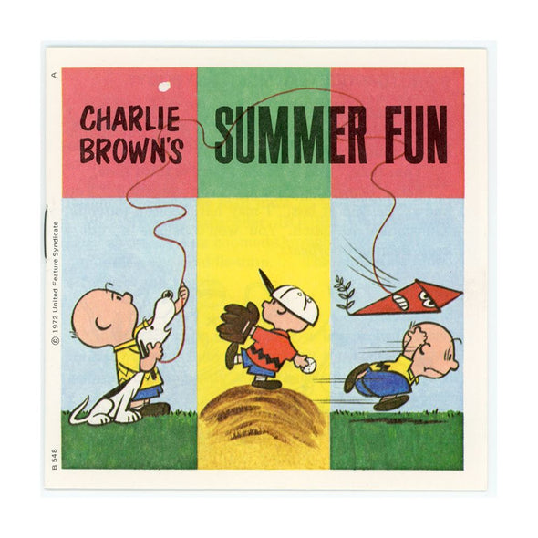 6ANDREW-Charlie Brown's Summer Fun - View-Master 3 Reel Packet - 1972 - vintage - B548-G3A ( Packet 3dstereo 