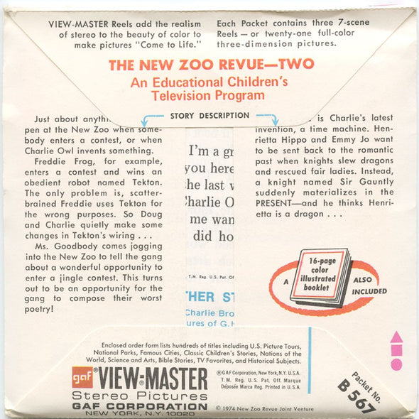 7 ANDREW - The New Zoo Revue-Two - View-Master 3 Reel Packet - vintage - B567-G3A Packet 3dstereo 