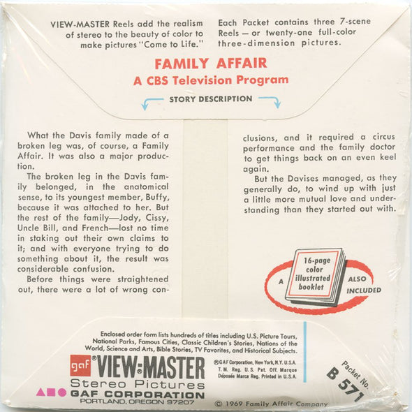 7 ANDREW - Family Affair - View-Master 3 Reel Packet - vintage - B571-G1A Packet 3dstereo 