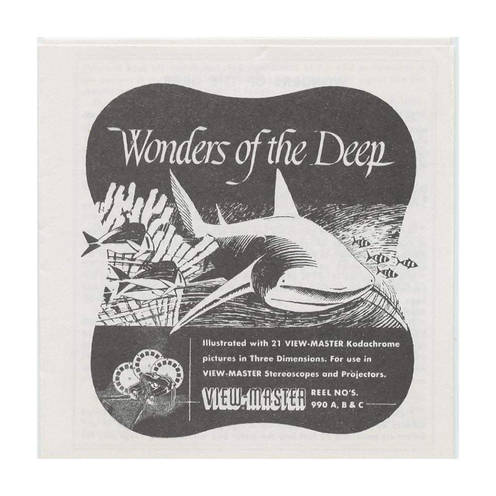 Wonders of the Deep - View-Master 3 Reel Packet - vintage - B612