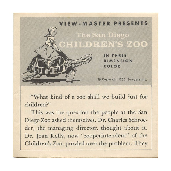 10 ANDREW - Children's Zoo - View-Master 3 Reel Economy Packet - vintage - B617-S4 Packet 3Dstereo 