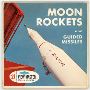 Moon Rockets - Guided Missiles - View-Master 3 Reel Packet - vintage 1960s PKT 3Dstereo 
