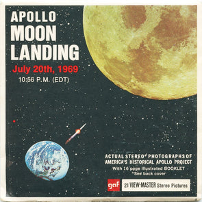 Apollo Moon Landing - View-Master 3 Reel Packet - vintage - B663-G1A Packet 3dstereo 