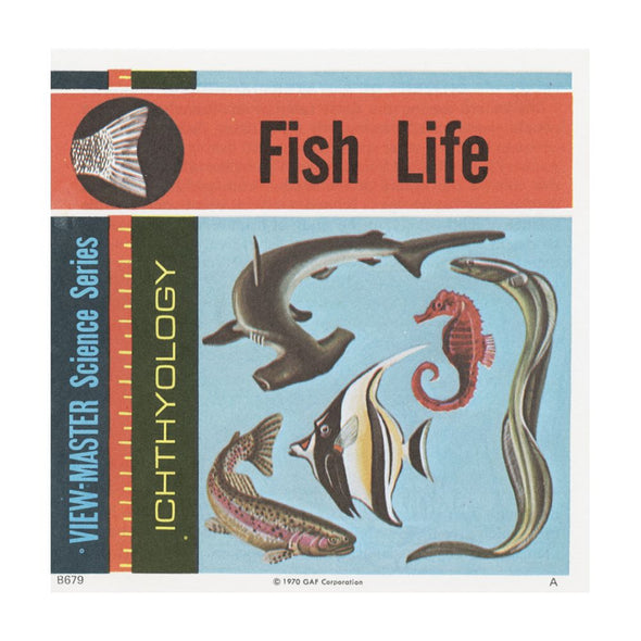 9 ANDREW - Fish Life - View-Master 3 Reel Economy Packet - vintage - B679-G3A Packet 3Dstereo 