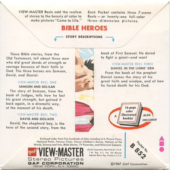 5 ANDREW - Bible Heroes - View-Master 3 Reel Packet - 1967 - vintage - B852-G3A Packet 3dstereo 