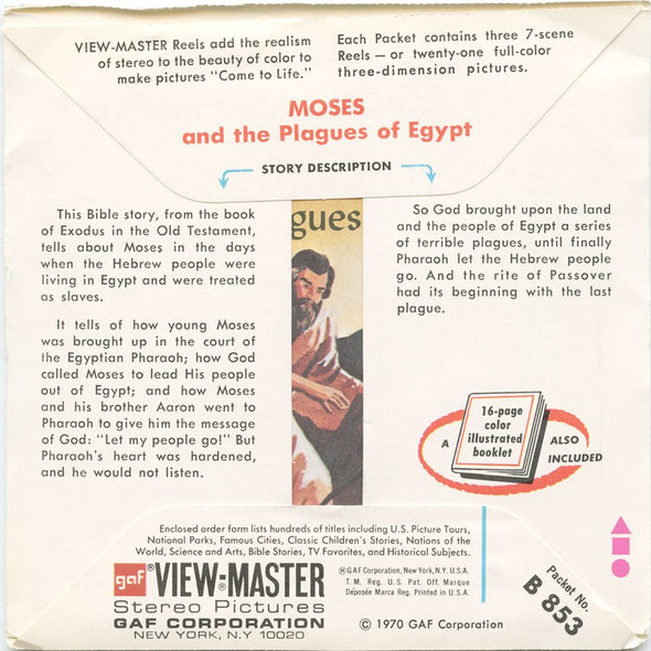 10 ANDREW - Moses - View-Master 3 Reel Economy Packet - vintage - B853-G3A Packet 3dstereo 