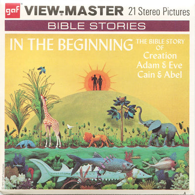 In The Beginning - View-Master 3 Reel Packet - 1972 - vintage - B855-G3A Packet 3dstereo 