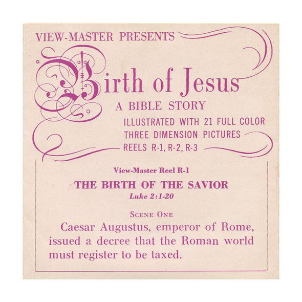 9 ANDREW - Birth of Jesus - View-Master 3 Reel Economy Packet - vintage - B875-S4 Packet 3Dstereo 