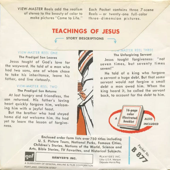 5 ANDREW - Teaching Jesus - View-Master 3 Reel Packet - vintage - B877-G1A Packet 3dstereo 