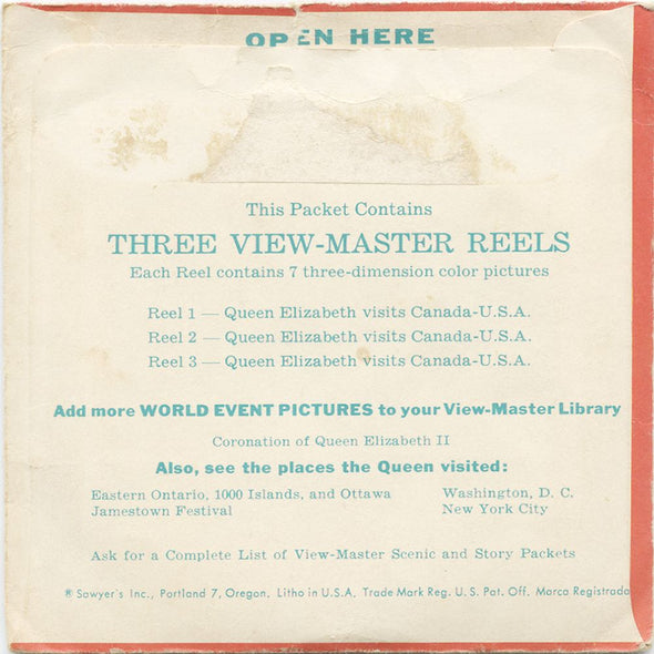 9 ANDREW - Queen Elizabeth - View-Master 3 Reel Economy Packet - vintage - B925-S4 Packet 3Dstereo 