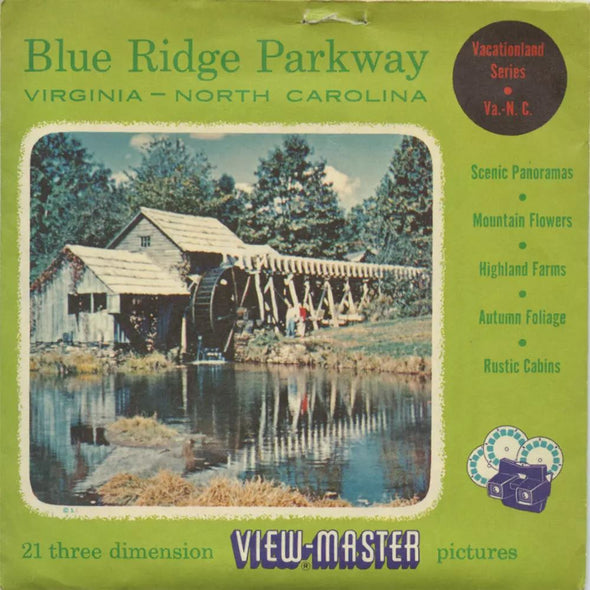 5 ANDREW - Blue Ridge Parkway - View-Master 3 Reel Packet - vintage - 78-A,B,C-S3 Packet 3dstereo 