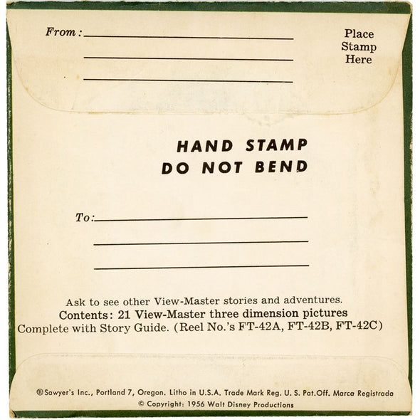 Bambi - early packet design - View-Master 3 Reel Packet - vintage - B400-S3 PKT 3Dstereo 