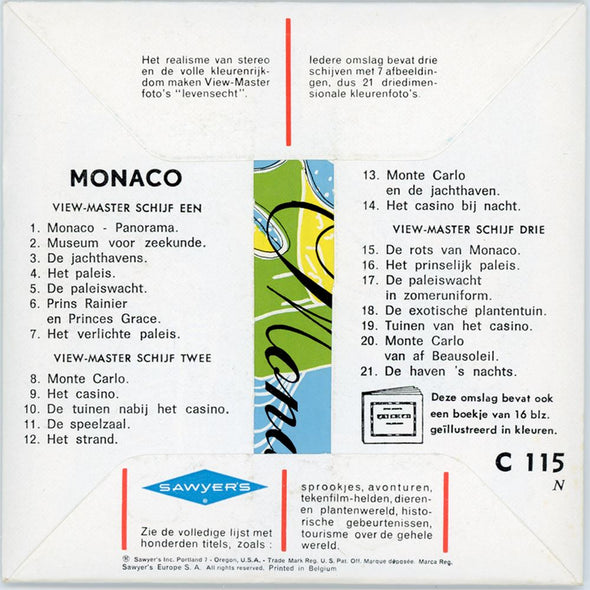 5 ANDREW - Monaco - View-Master 3 Reel Packet - vintage - C115N-BS5 Packet 3dstereo 