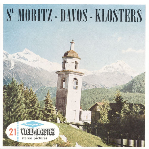 St Moritz - Davos - Klosters - View-Master 3 Reel Packet - vintage - C130E-BS6 Packet 3dstereo 