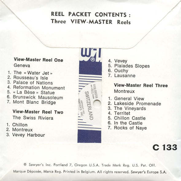 Lake Geneva - View-Master 3 Reel Packet - vintage - C133-BS6 Packet 3dstereo 