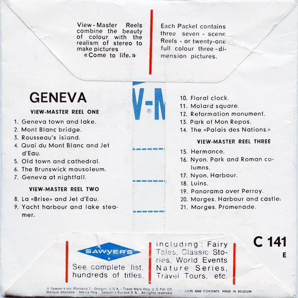 5 ANDREW - Geneva - View-Master 3 Reel Packet - vintage - C141E-BS6 Packet 3dstereo 