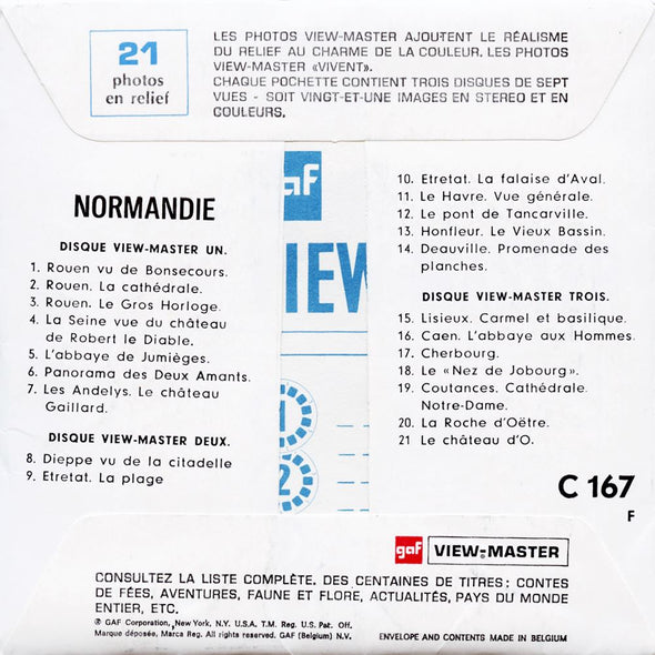 5 ANDREW - Normandie - View-Master 3 Reel Packet - 1956 - vintage - C167F-BG1 Packet 3dstereo 