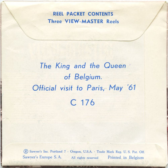 4 ANDREW - King and Queen of Belgium - View-Master 3 Reel Packet - vintage - C176-BS5 Packet 3dstereo 