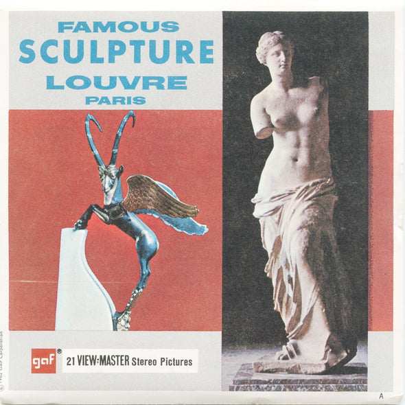 10 ANDREW - Famous Sculptures - The Louvre - View-Master 3 Reel Packet - vintage - C178-G1A Packet 3Dstereo 