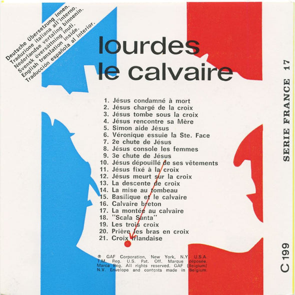 5 ANDREW - Lourdes - le calvaire - View-Master 3 Reel Packet - vintage - C199-BG5 Packet 3dstereo 