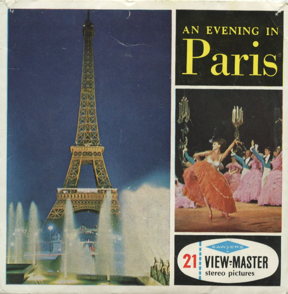 7 ANDREW - An Evenig in Paris - View-Master 3 Reel Packet - vintage - C202E-BS6 Packet 3dstereo 