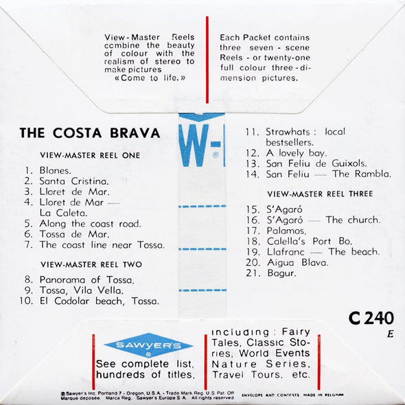 4 ANDREW - Costa Brava - View-Master 3 Reel Packet - vintage - C240E-BS5 Packet 3dstereo 
