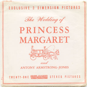 10 ANDREW - The Wedding of Princess Margaret - View-Master 3 Reel Economy Packet - vintage - C280-S5 Packet 3dstereo 